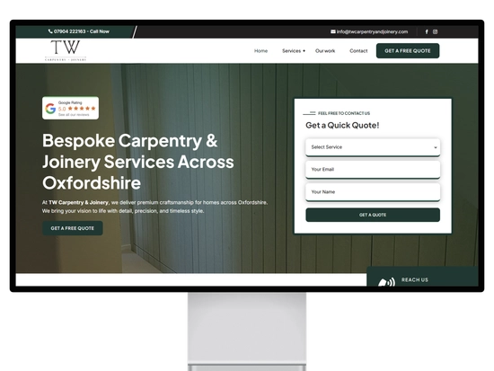 Website built by We Grow Trades for a UK trade business